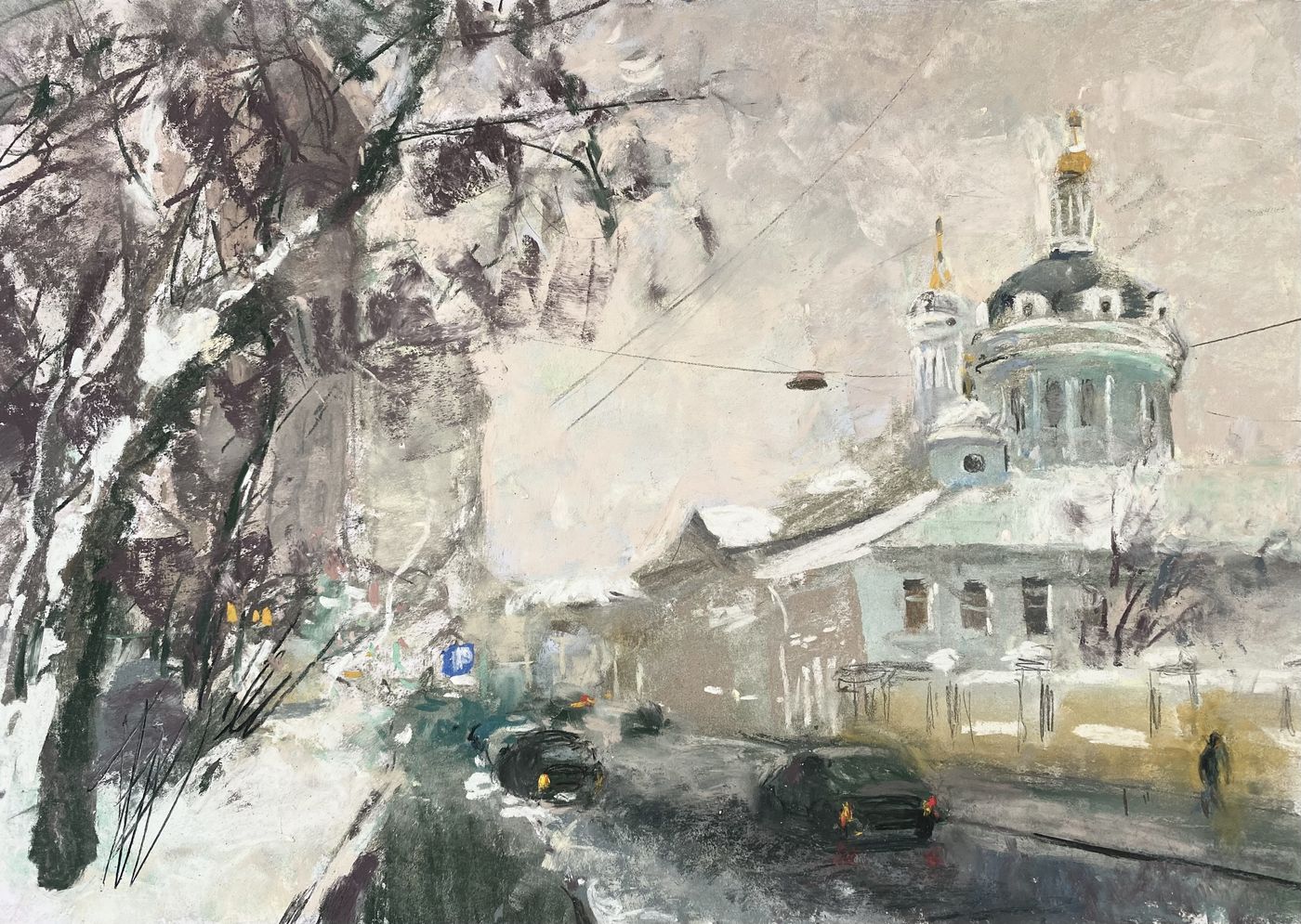 Городская улица зимой